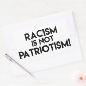 Racisme is geen patriottisme! Protest tegen racism Rechthoekige Sticker (Envelop)