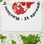 Racisme is kanker theedoek (Gevouwen)