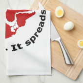 Racisme is kanker theedoek (Quarter Fold)