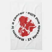 Racisme is kanker theedoek (Verticaal)