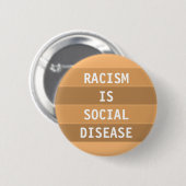 RACISME IS SOCIALE ZIEKTE RONDE BUTTON 5,7 CM (Voorkant /achterkant)