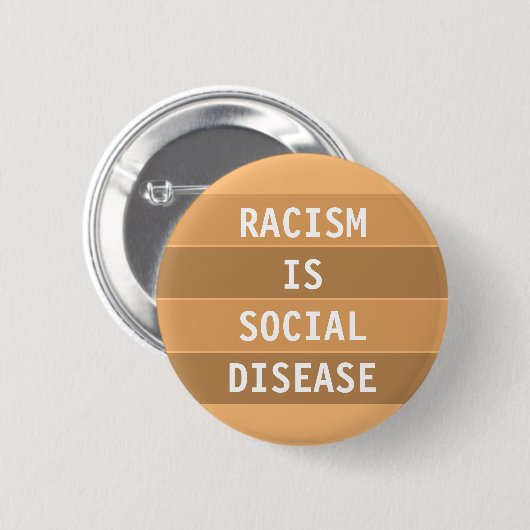 RACISME IS SOCIALE ZIEKTE RONDE BUTTON 5,7 CM (Voorkant /achterkant)