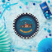 Racisme Kind Birthday Race Car Theme Uitnodiging Papieren Bordje (Feest)