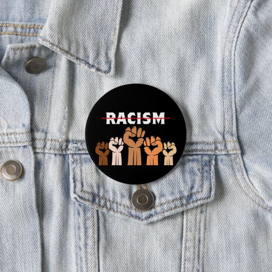 Racisme met meerdere schaduwlijsten beëindigen ronde button 7,6 cm (In situ)