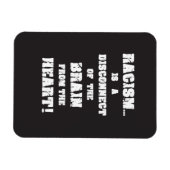 "Racisme-ontkoppel hersenen van het hart" magneet (Horizontaal)