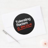 Racisme tolereren is racismeklassiek rond sticker (Envelop)