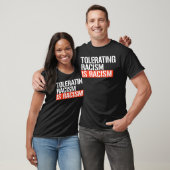 Racisme tolereren is rechthoekige sticker t-shirt (Unisex)