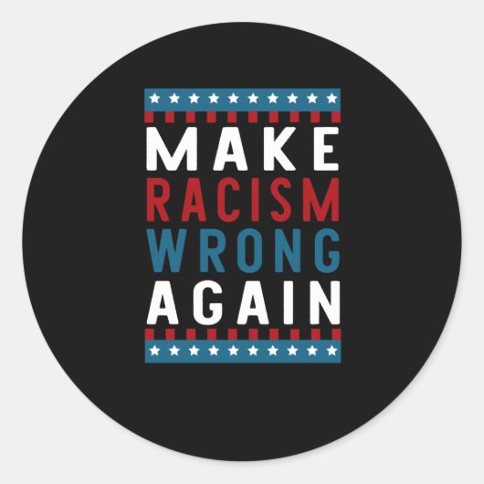 Racisme weer fout maken Sticker (Voorkant)