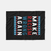 Racisme weer fout maken Sticker Fleece Deken (Voorkant (Horizontaal))