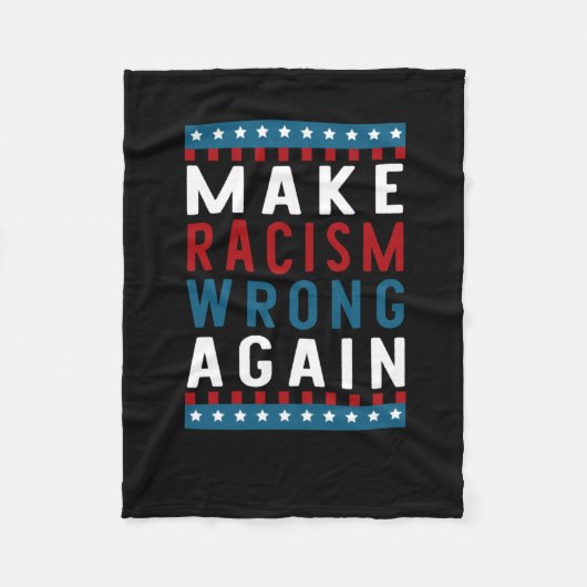 Racisme weer fout maken Sticker Fleece Deken (Voorkant)