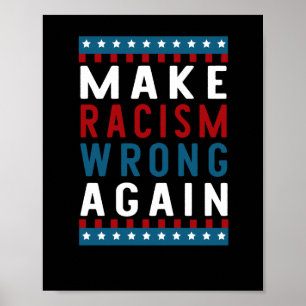 Racisme weer fout maken Sticker Poster