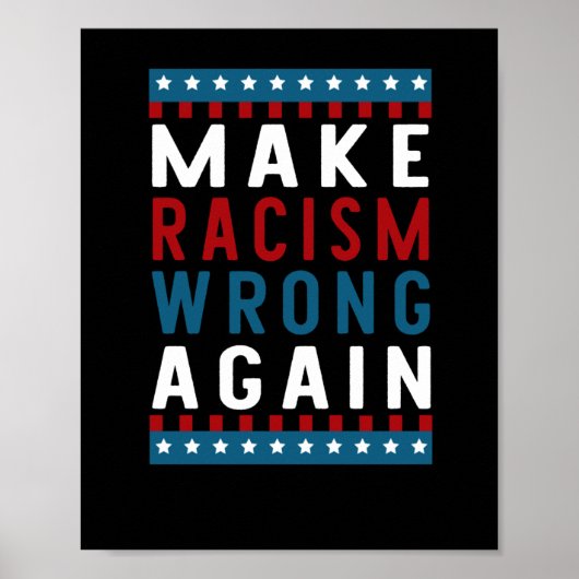 Racisme weer fout maken Sticker Poster (Voorkant)