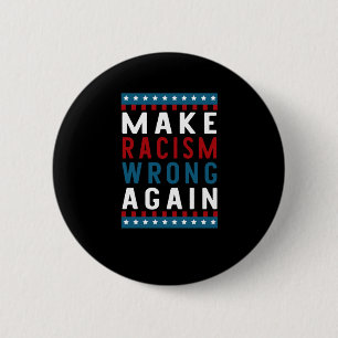 Racisme weer fout maken Sticker Ronde Button 5,7 Cm
