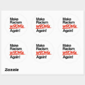 Racisme weer verkeerd maken ronde sticker (Vel)