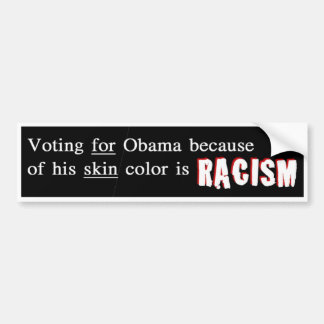 Racisten ondersteunen Obama Bumpersticker