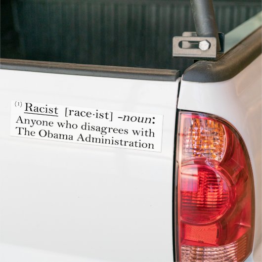 Racistisch gedefinieerd bumpersticker (Op Truck)