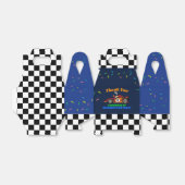 Racistisch Kind: Birthday Race Car Theme Bedankdoosjes (Uitgevouwen)