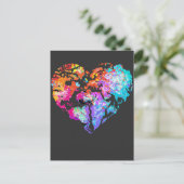 Racistisch ontwerp kleurig wereldhartsymbool stopp briefkaart (Staand voorkant)