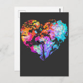 Racistisch ontwerp kleurig wereldhartsymbool stopp briefkaart (Voorkant / Achterkant)