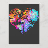 Racistisch ontwerp kleurig wereldhartsymbool stopp briefkaart (Voorkant)