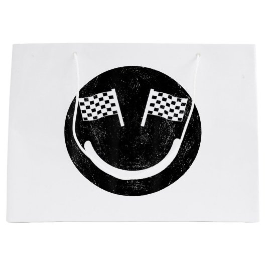 Racistische glimlach voor Race Car Party Groot Cadeauzakje (Voorkant)
