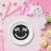 Racistische glimlach voor Race Car Party Papieren Bordje (Feest)