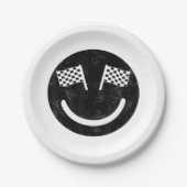 Racistische glimlach voor Race Car Party Papieren Bordje (Voorkant)