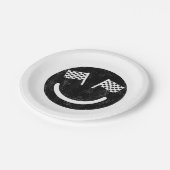 Racistische glimlach voor Race Car Party Papieren Bordje (Gekanteld)