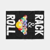 Rack & Roll Tee Shirts Cool biljartbal T - shi Fleece Deken (Voorkant (Horizontaal))
