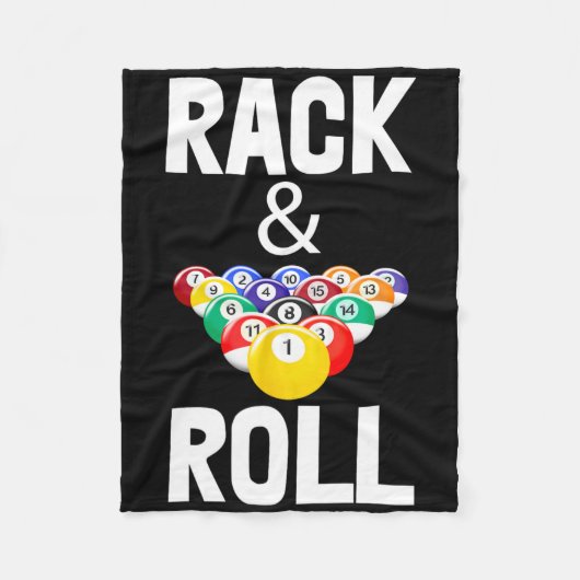 Rack & Roll Tee Shirts Cool biljartbal T - shi Fleece Deken (Voorkant)
