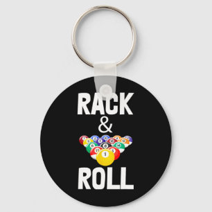 Rack & Roll Tee Shirts Cool biljartbal T - shi Sleutelhanger