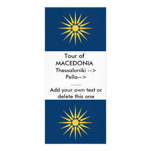 Rack Card met vlag van Macedonië Reclamekaart