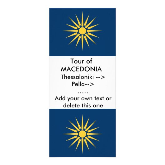 Rack Card with Flag of Macedonia Reclamekaart (Voorkant)