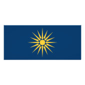 Rack Card with Flag of Macedonia Reclamekaart (Achterkant)