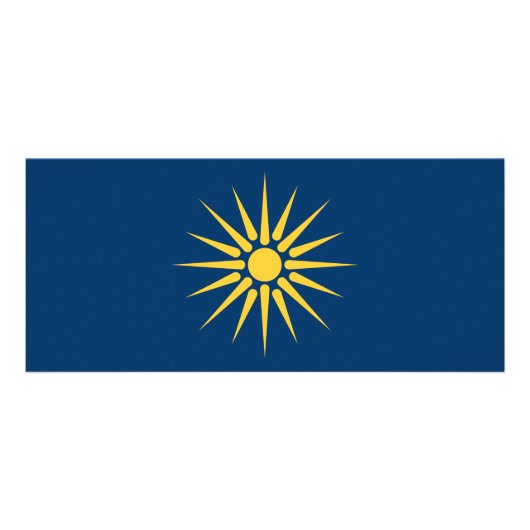 Rack Card with Flag of Macedonia Reclamekaart (Achterkant)