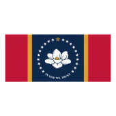 Rack Card with Flag of Mississippi State, USA Reclamekaart (Achterkant)