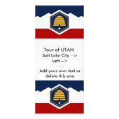 Rack Card with Flag of Utah, USA Reclamekaart (Voorkant)