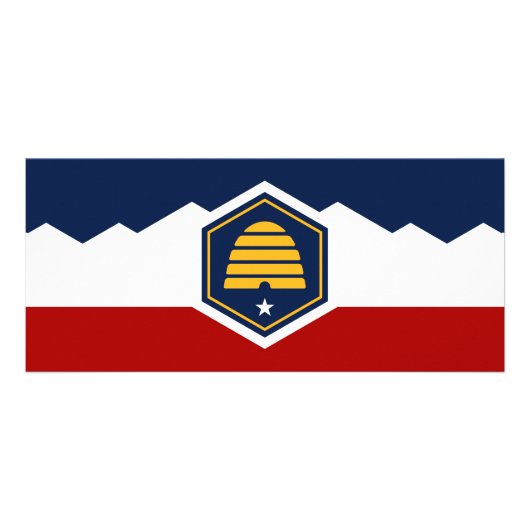 Rack Card with Flag of Utah, USA Reclamekaart (Achterkant)