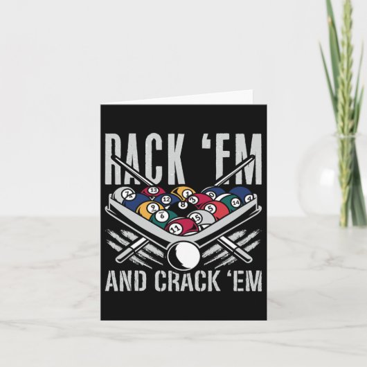 Rack EM en Crack EM biljart zwembad toernooien CU Kaart (Voorkant)