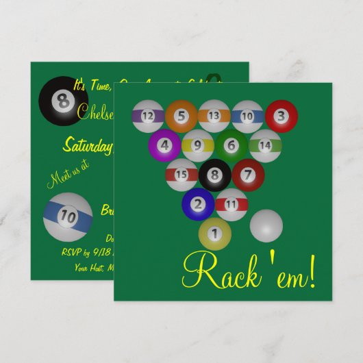 Rack Em Party Kaart (Voorkant / Achterkant)