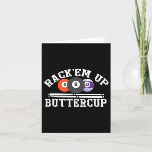 Rack Em Up Buttercup – biljartzwembad Kaart (Voorkant)