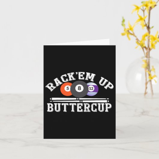 Rack Em Up Buttercup – biljartzwembad Kaart (Gele Bloem)