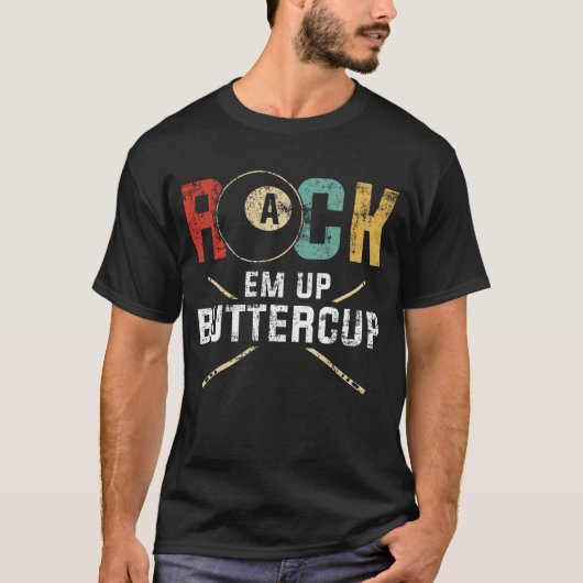Rack Em Up Buttercup Stick 8 Ball Billiards Pool T-shirt (Voorkant)
