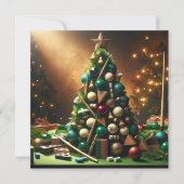 Rack 'em up kerstboom feestdagenkaart (Voorkant)