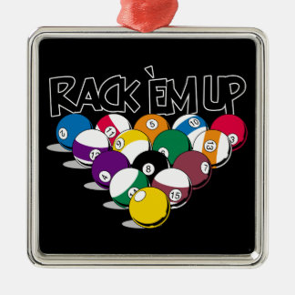 Rack Em Up Pool Metalen Ornament