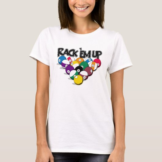 Rack Em Up Pool T-shirt (Voorkant)