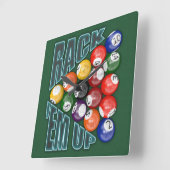 Rack Em Up Vierkante Klok (Hoek)