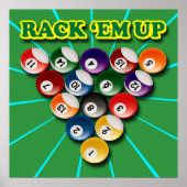 RACK EM'UP BILLIARDS POSTER (Voorkant)