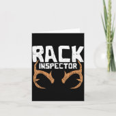 Rack Inspector Funny Deer Elk Buck Bow Hunting Hun Kaart (Voorkant)