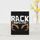 Rack Inspector Funny Deer Elk Buck Bow Hunting Hun Kaart (Gele Bloem)